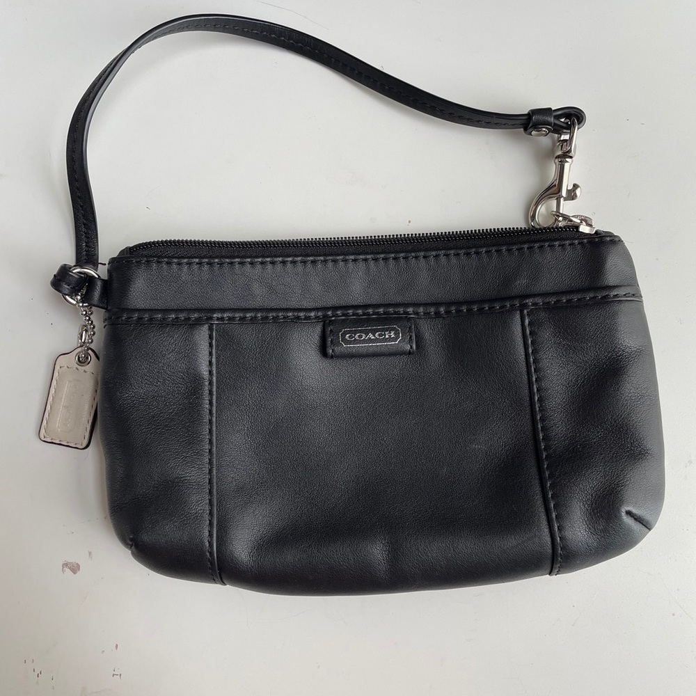Black coach wristlet